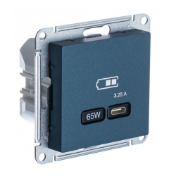 Розетка USB для быстрой зарядки Тип С 3,25А Изумруд Atlas Design Schneider Electric ATN000827
