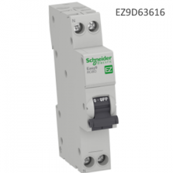 EZ9D63616 Дифференциальный автоматический выключатель 1P+N 16А Тип AC 10мА 4,5кА - Easy9 Schneider Electric