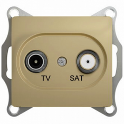 GSL000497 Розетка TV-SAT оконечная 1 дБ Титан - Glossa Schneider Electric