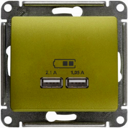 GSL001033 Розетка USB двойная Фисташковая - Glossa Schneider Electric