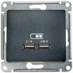 GSL001333 Розетка USB двойная Графит - Glossa Schneider Electric