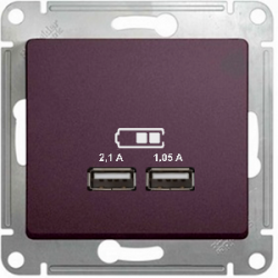GSL001433 Розетка USB двойная Сиреневый туман - Glossa Schneider Electric