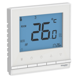 Термостат электронный для теплого пола в сборе с рамкой Белый SE Atlas Design