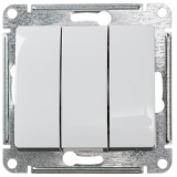 GSL000131 Выключатель трехклавишный Белый - Glossa Schneider Electric