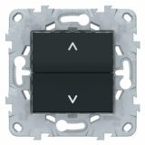 Выключатель для жалюзи кнопочный Антрацит Unica New - Schneider Electric
